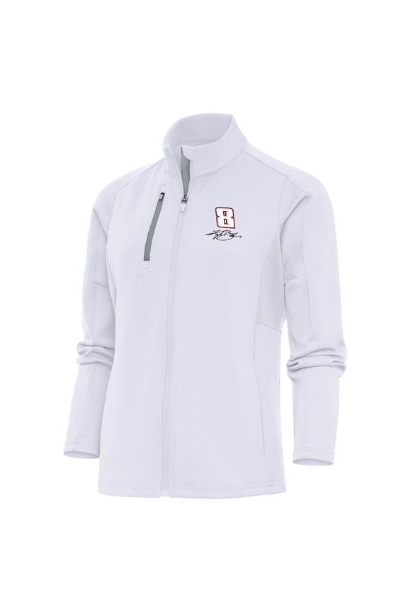 Women's Antigua White Kyle Busch Generation Full-Zip Jacket