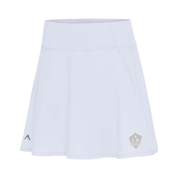 Women's Antigua White LA Galaxy White Logo Chip Skort
