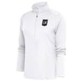 thumbnail image 1 of Women's Antigua White LAFC Brushed Metallic Logo Tribute Half-Zip Top, 1 of 1