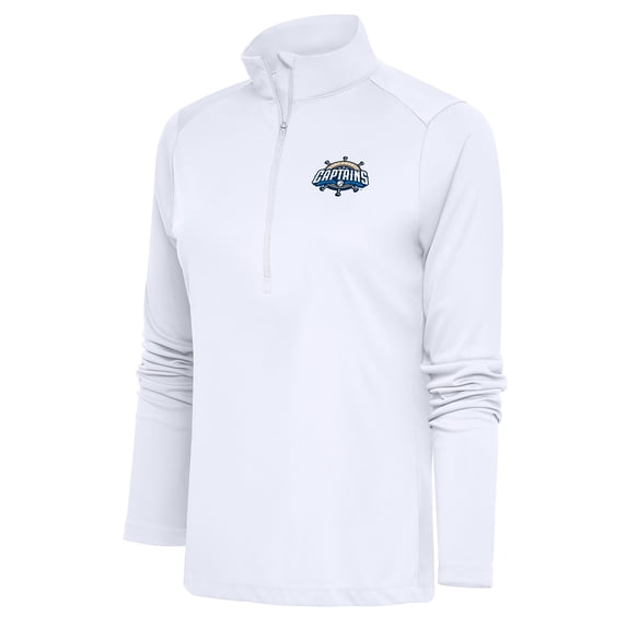 Women's Antigua White Lake County Captains Tribute Half-Zip Pullover Top
