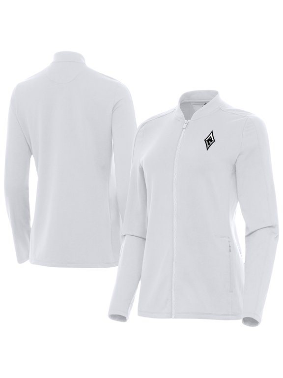 Women's Antigua White Las Vegas Aces Continual Full-Zip Jacket