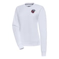 thumbnail image 1 of Women's Antigua White Liberty Flames Victory Crewneck Pullover Sweatshirt, 1 of 1