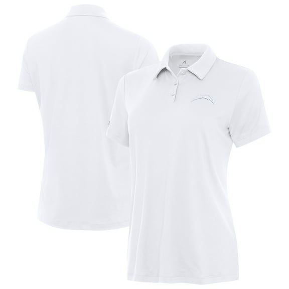 Women's Antigua  White Los Angeles Chargers Reprocess Polo