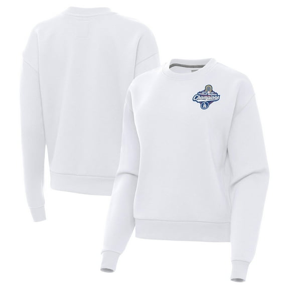 Women's Antigua  White Los Angeles Dodgers 2025 World Series Champions Victory Sweatshirt