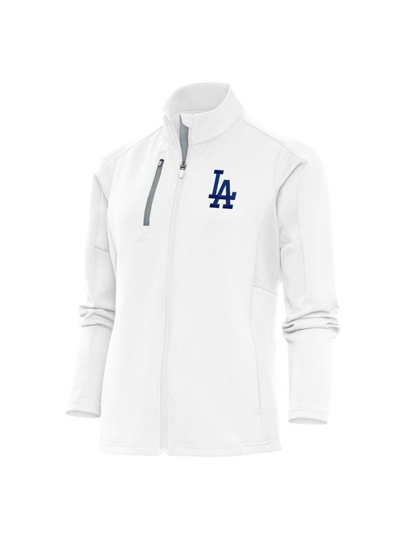 Women's Antigua White Los Angeles Dodgers Logo Generation Full-Zip Jacket