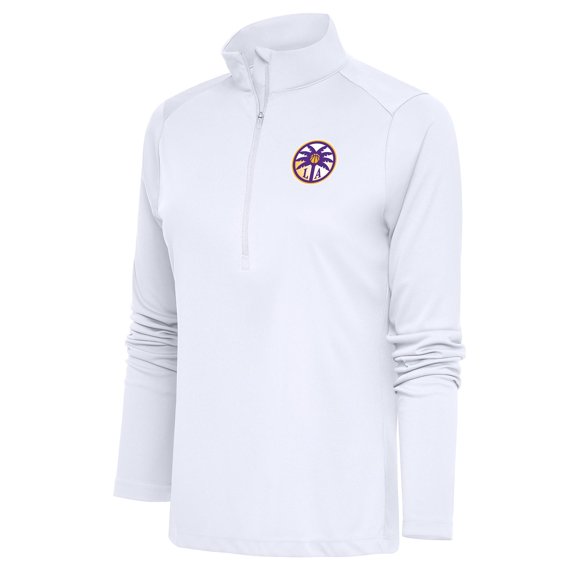 Women's Antigua White Los Angeles Sparks Tribute Half-Zip Top