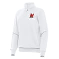 thumbnail image 1 of Women's Antigua White Maryland Terrapins Victory Quarter-Zip Sweatshirt, 1 of 1