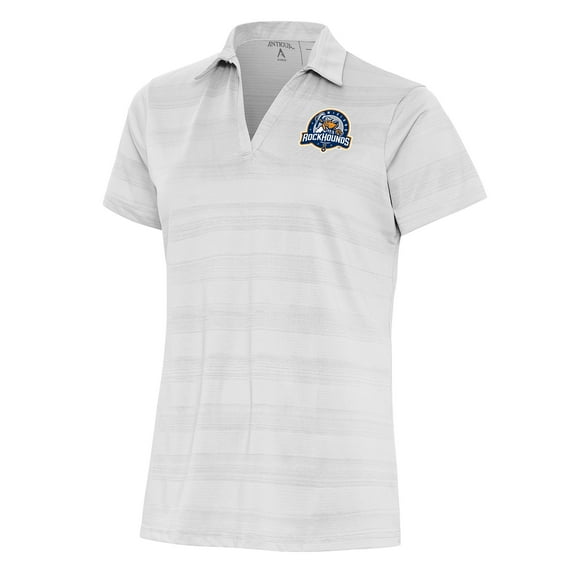Women's Antigua White Midland Rockhounds Compass Polo