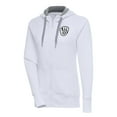 thumbnail image 1 of Women's Antigua  White Milwaukee Brewers Brushed Metallic Victory Full-Zip Hoodie, 1 of 1
