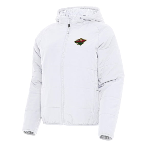 Women's Antigua White Minnesota Wild Universe Full-Zip Puffer Jacket