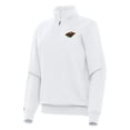 thumbnail image 1 of Women's Antigua White Minnesota Wild Victory Quarter-Zip Sweatshirt, 1 of 1