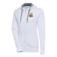 thumbnail image 1 of Women's Antigua  White Mississippi Braves Victory Full-Zip Hoodie, 1 of 1