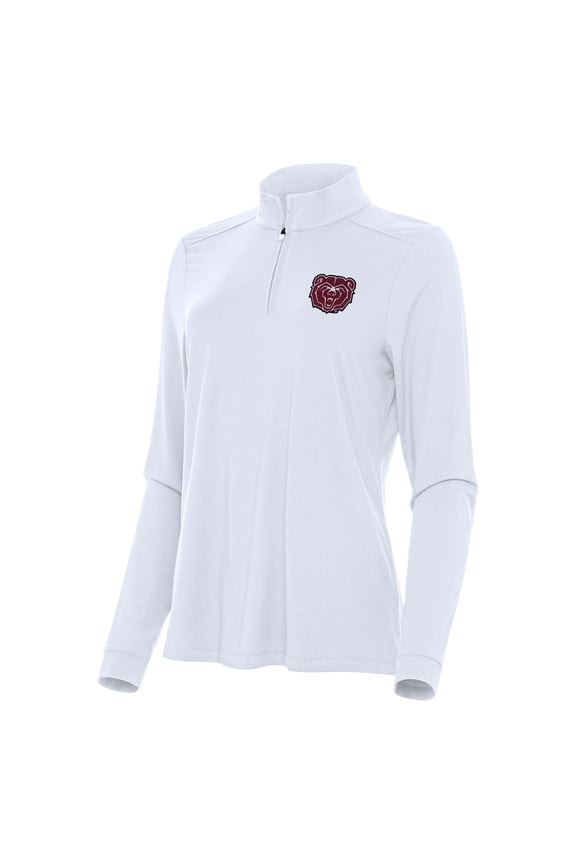 Women's Antigua White Missouri State University Bears Intent Quarter-Zip Top