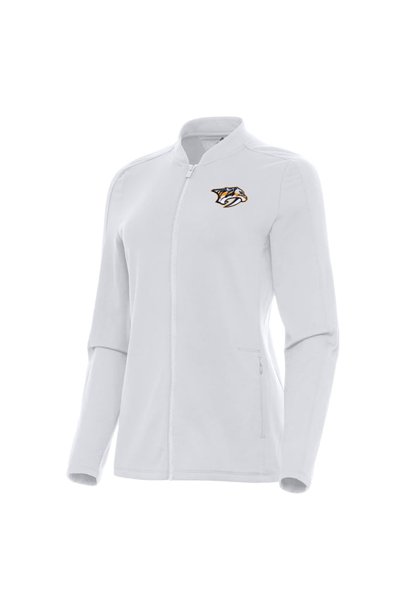 Women's Antigua White Nashville Predators Continual Full-Zip Jacket