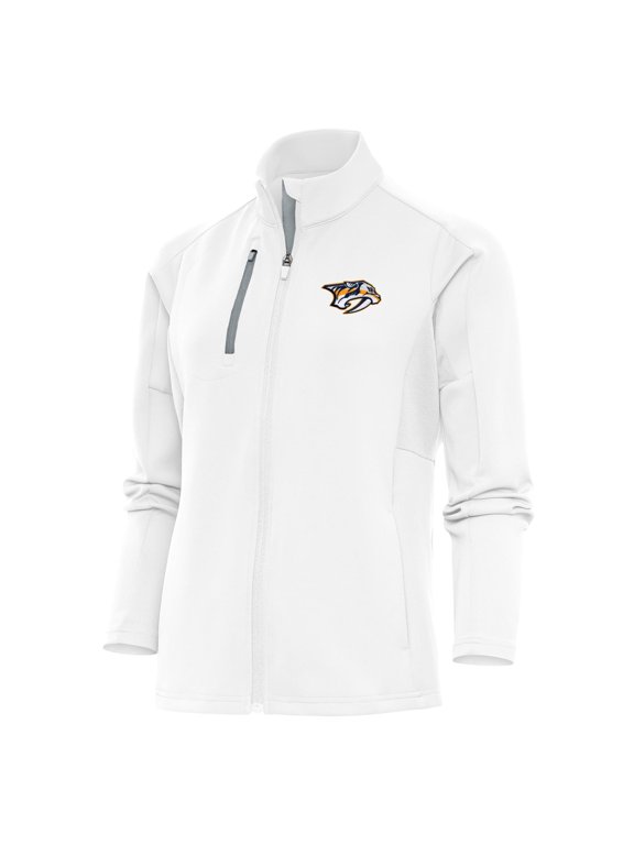 Women's Antigua White Nashville Predators Team Logo Generation Full-Zip Jacket