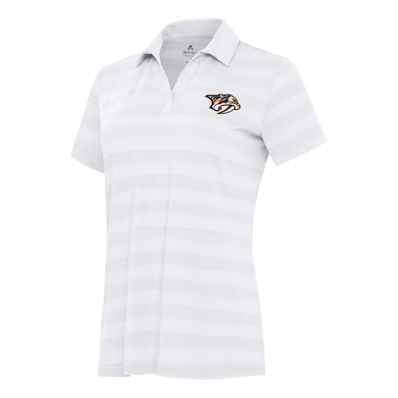 Women's Antigua White Nashville Predators Tunnel Polo