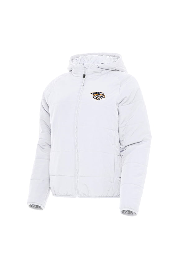 Women's Antigua White Nashville Predators Universe Full-Zip Puffer Jacket