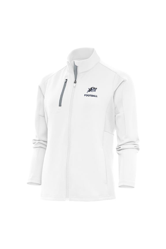 Women's Antigua  White Navy Midshipmen Football Generation Full-Zip Jacket