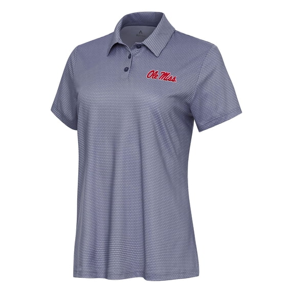 Women's Antigua White/Navy Ole Miss Rebels Rings Polo