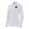 thumbnail image 1 of Women's Antigua White Nebraska Huskers Continual Full-Zip Jacket, 1 of 1