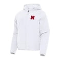 thumbnail image 1 of Women's Antigua White Nebraska Huskers Universe Full-Zip Puffer Jacket, 1 of 1