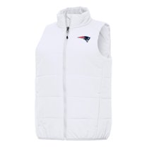Women's Antigua  White New England Patriots Experience Full-Zip Vest