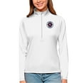 thumbnail image 1 of Women's Antigua White New England Revolution Tribute Quarter-Zip Pullover Top, 1 of 1