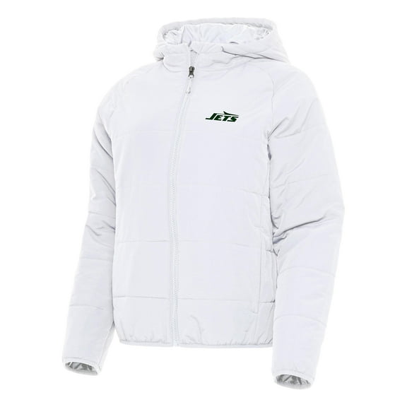 Women's Antigua  White New York Jets  Universe Full-Zip Hoodie Jacket