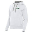 thumbnail image 1 of Women's Antigua  White New York Jets Victory Full-Zip Hoodie, 1 of 1