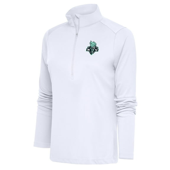 Women's Antigua White New York Liberty Tribute Half-Zip Top
