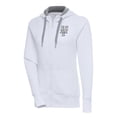 thumbnail image 1 of Women's Antigua  White New York Mets Brushed Metallic Victory Full-Zip Hoodie, 1 of 1