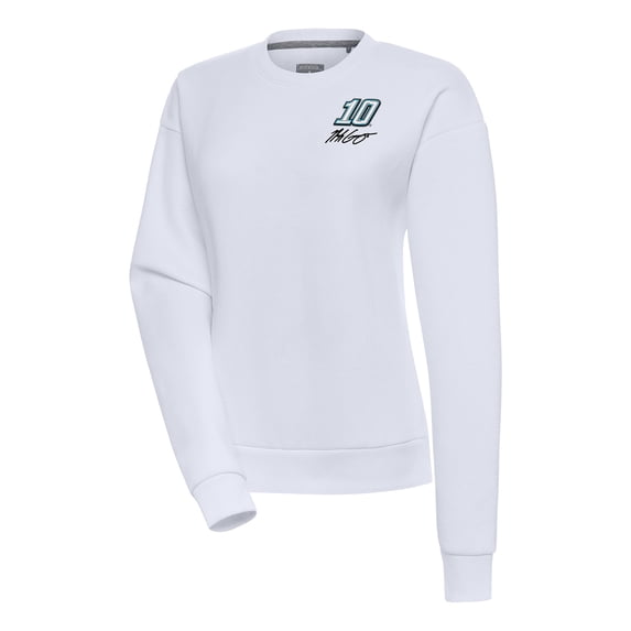 Women's Antigua White Noah Gragson Victory Pullover Sweatshirt