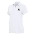 thumbnail image 1 of Women's Antigua White Notre Dame Fighting Irish Logo & Wordmark Era Polo, 1 of 1