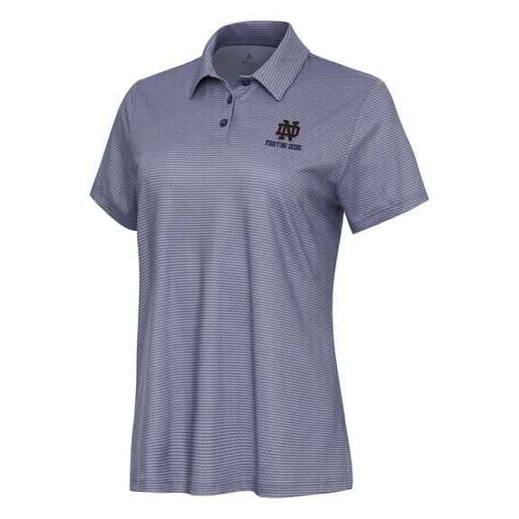 Women's Antigua White Notre Dame Fighting Irish Rings Polo