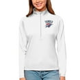 thumbnail image 1 of Women's Antigua White Oklahoma City Thunder Tribute Half-Zip Top, 1 of 1