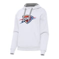 thumbnail image 1 of Women's Antigua White Oklahoma City Thunder Victory Pullover Hoodie, 1 of 1