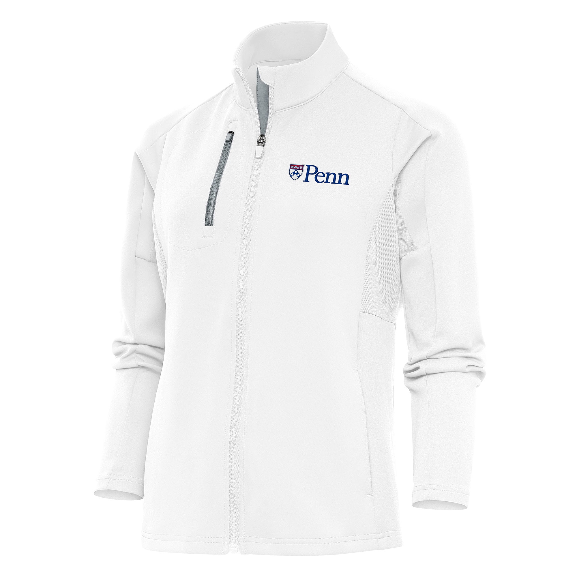 ジャケット・アウター FIFTEEN LOVE ~NKzip white~ (U:nity size) Women's Antigua White Pennsylvania Quakers Generation Full-Zip