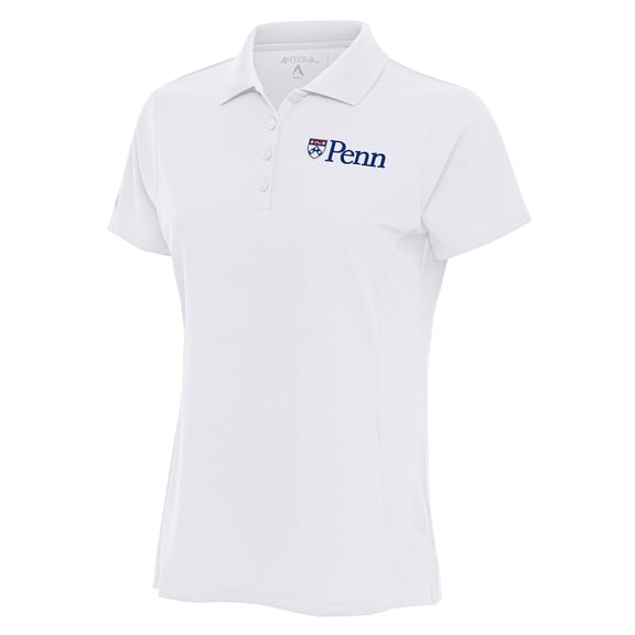 Women's Antigua White Pennsylvania Quakers Legacy Pique Polo