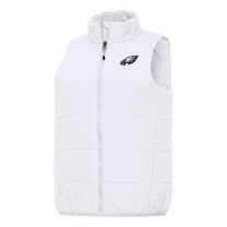 Women's Antigua  White Philadelphia Eagles Experience Full-Zip Vest