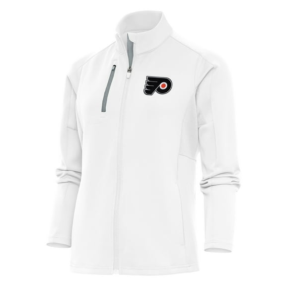 Women's Antigua White Philadelphia Flyers Team Logo Generation Full-Zip Jacket