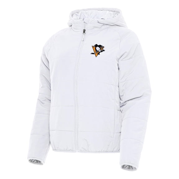Women's Antigua White Pittsburgh Penguins Universe Full-Zip Puffer Jacket