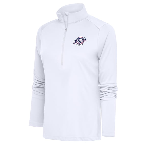 Women's Antigua White Reno Aces Tribute Half-Zip Pullover Top