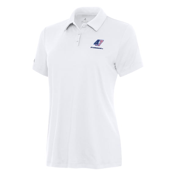 Women's Antigua White Ricky Stenhouse Jr. Reprocess Polo