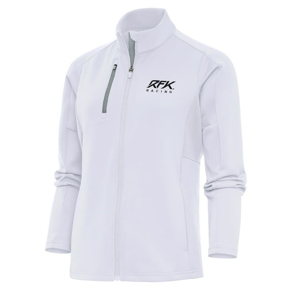 Women's Antigua  White Roush Fenway Keselowski Racing Generation Full-Zip Jacket