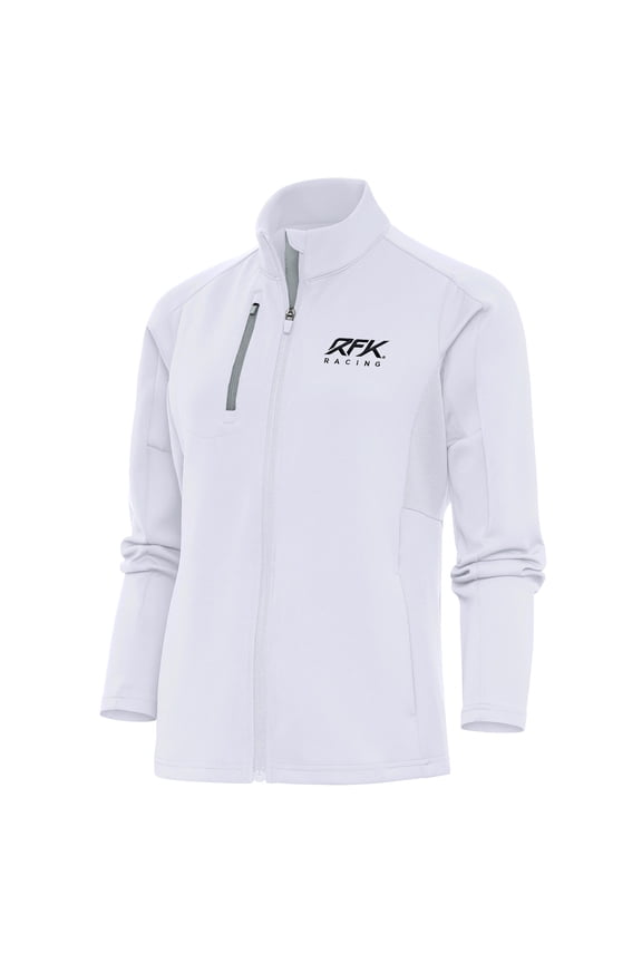 Women's Antigua White Roush Fenway Keselowski Racing Generation Full-Zip Jacket