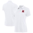 thumbnail image 1 of Women's Antigua  White Rutgers Scarlet Knights Reprocess Polo, 1 of 3