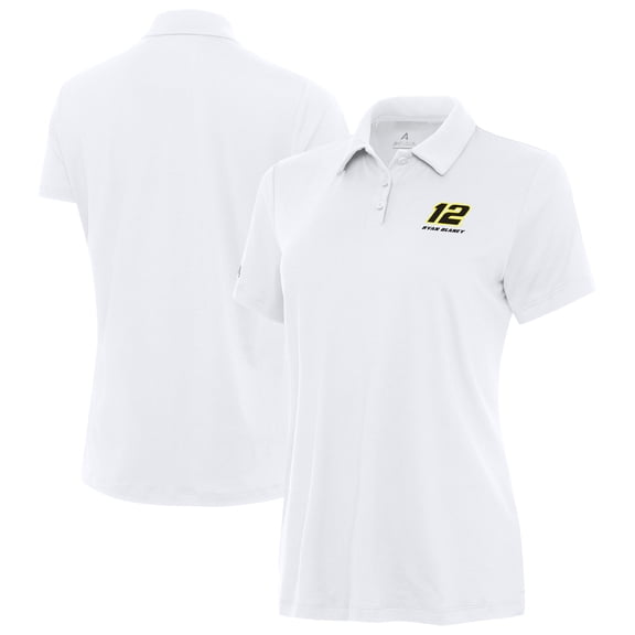 Women's-Antigua  White Ryan Blaney Reprocess Polo