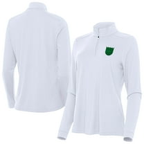 Women's Antigua White Sacramento Kings St. Patrick's Day Intent Quarter-Zip Top