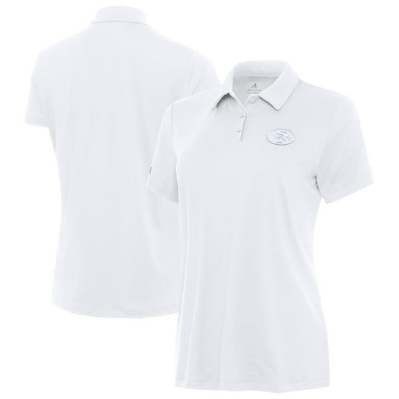 Women's Antigua White San Francisco 49ers Reprocess Polo