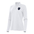 thumbnail image 1 of Women's Antigua White San Jose Earthquakes Reprocess Quarter-Zip Top, 1 of 1